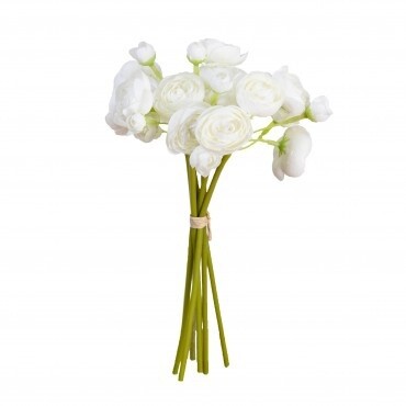 Ranunculus Bundle White 28cmL