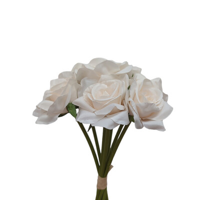 Rose Prima Bouquet Champagne 24cmL
