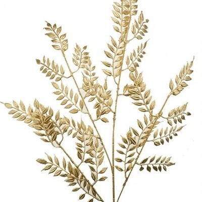 Ficus Leaf Spray Gold 82cmL