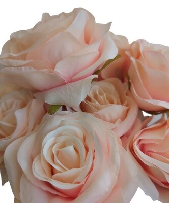 Rose Bunch 9H Peach-Pink 45cmL