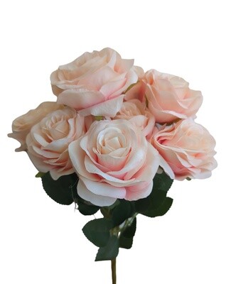 Rose Bunch 9H Peach-Pink 45cmL