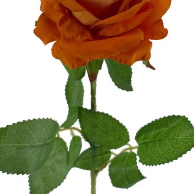 Rose Mister Velvet Stem Orange 77cmL