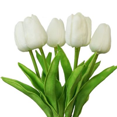 Tulip Bouquet White 36cmL