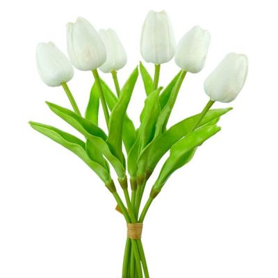 Tulip Bouquet White 36cmL