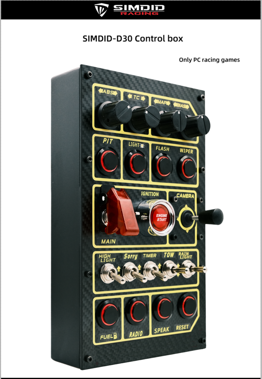 SIMDID  Simracing D30 Control Box