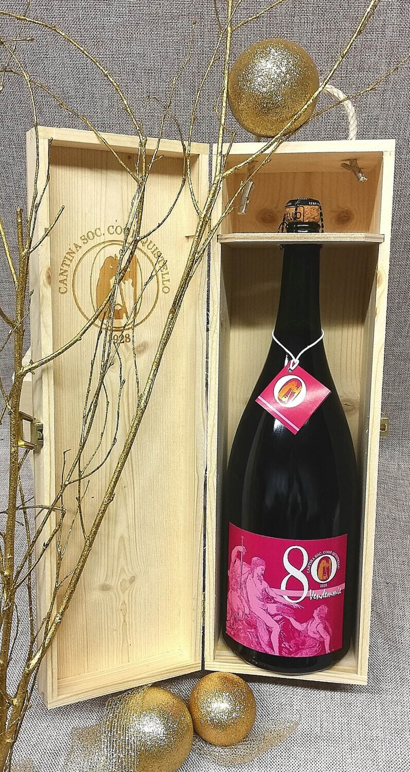 Cassetta in Legno con Magnum 80 Vendemmie Rosato - LE04