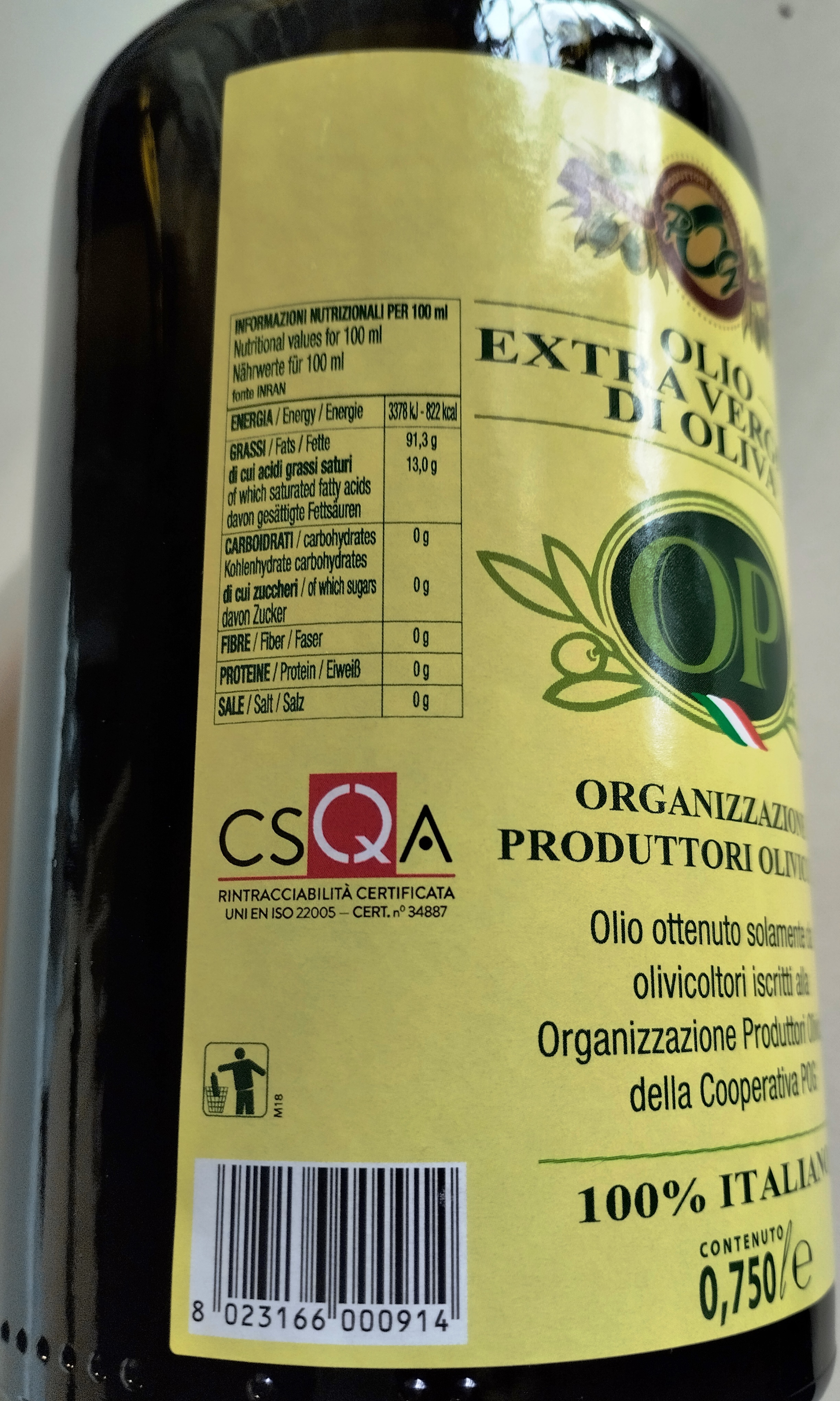OLIO EXTRA-VERGINE DI OLIVA