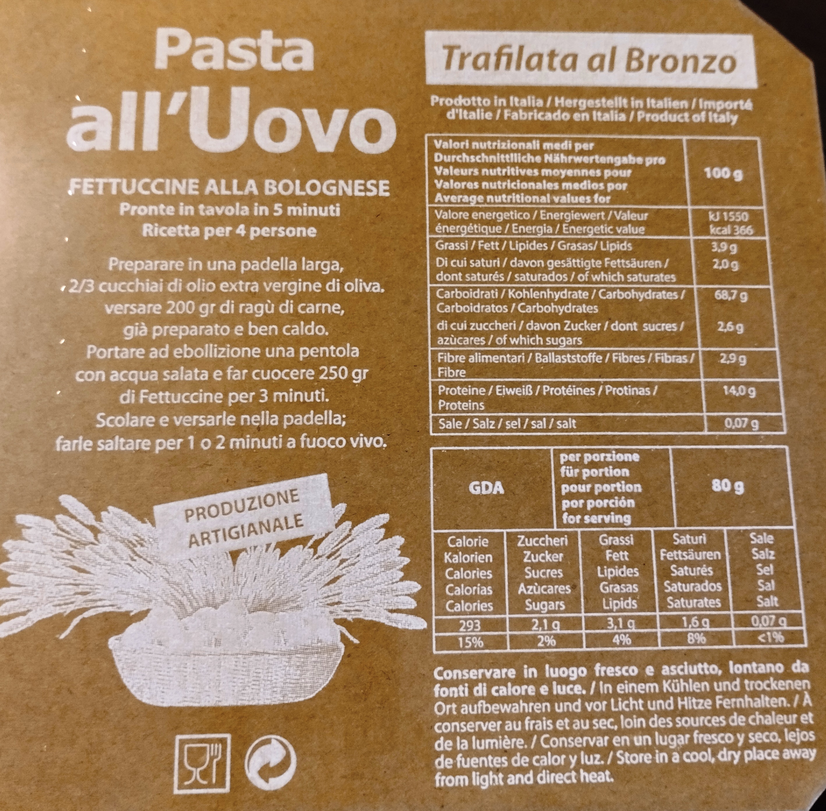 Pasta Ferrari all'uovo