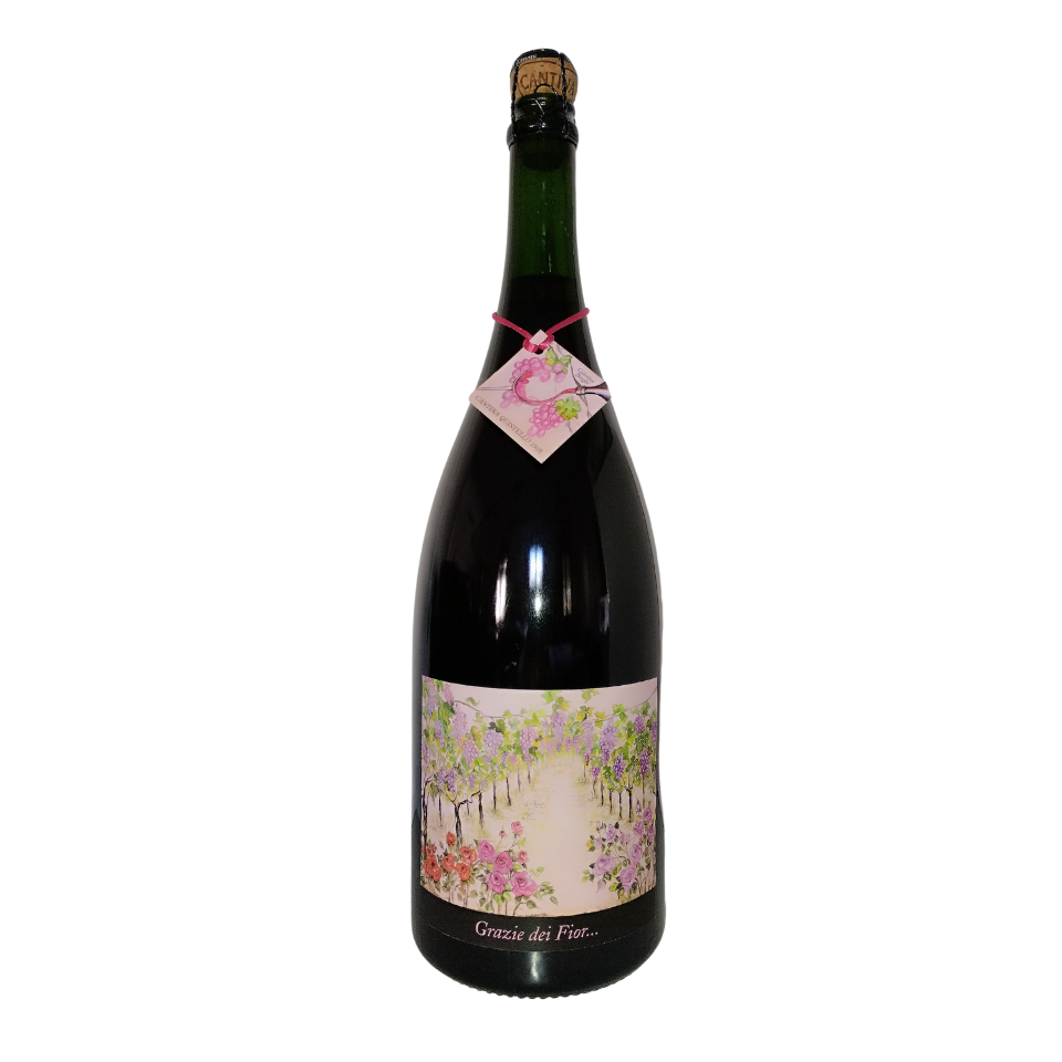 Magnum da 1.5 litri di Lambrusco di Quistello Rosato IGP Grazie dei Fior