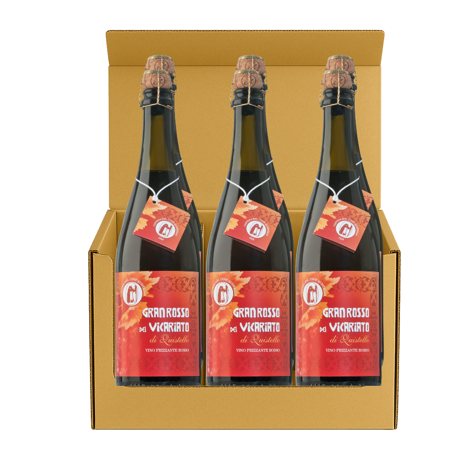 Lambrusco Gran Rosso del Vicariato di Quistello IGP - Confezione 6 bottiglie