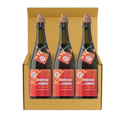 Lambrusco Gran Rosso del Vicariato di Quistello IGP - Confezione 6 bottiglie da 0,75L