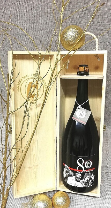 Cassetta in Legno con Magnum 80 Vendemmie Rosso - LE05