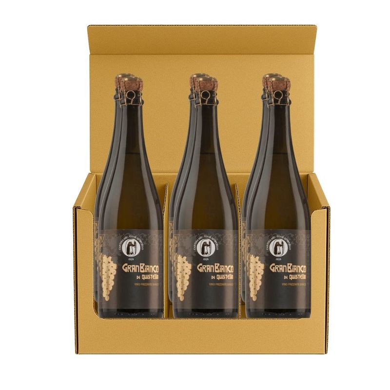 Gran Bianco Frizzante di Quistello IGP (Chardonnay) - Confezione 6 bottiglie da 0,75L