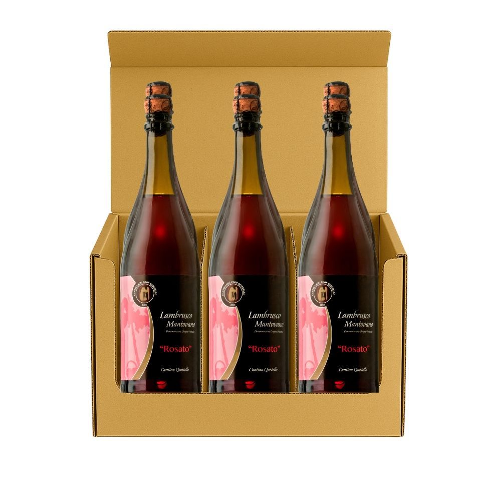 Lambrusco Mantovano Dop Rosato - Confezione 6 bottiglie da 0,75L