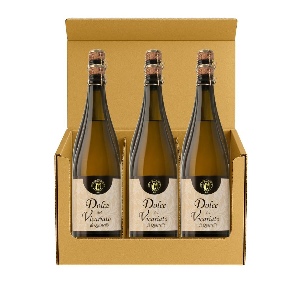 Bianco Frizzante (Moscato) Dolce del Vicariato di Quistello IGP - Confezione 6 bottiglie da 0,75L