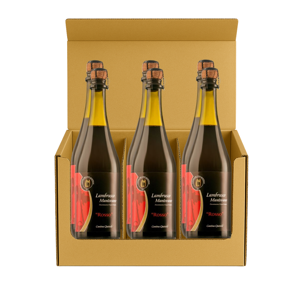 Lambrusco Mantovano DOP Rosso - Confezione 6 bottiglie da 0,75L