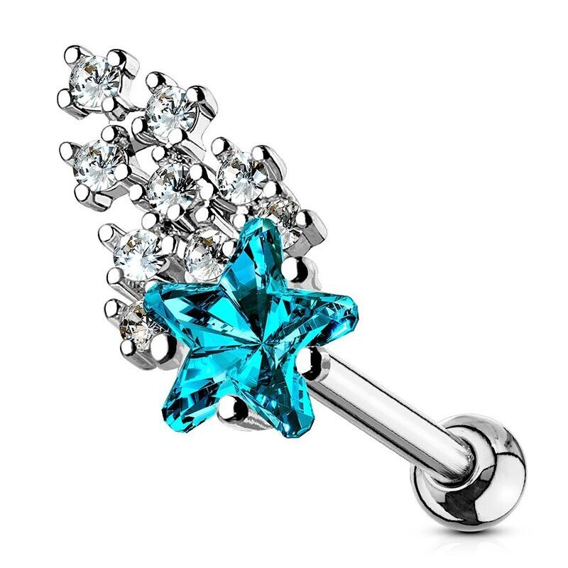 Helix Piercing Sternschnuppe blau