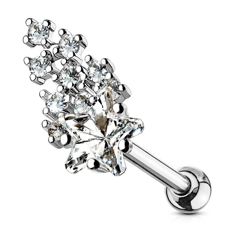 Helix Piercing Sternschnuppe weiss