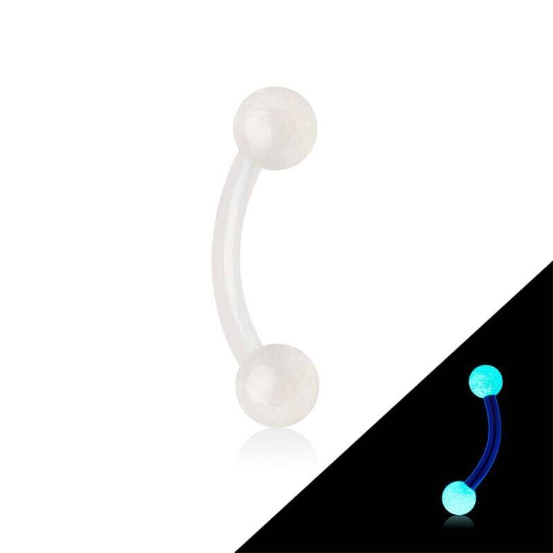 Banane aus Acryl glow-in-the-dark weiss