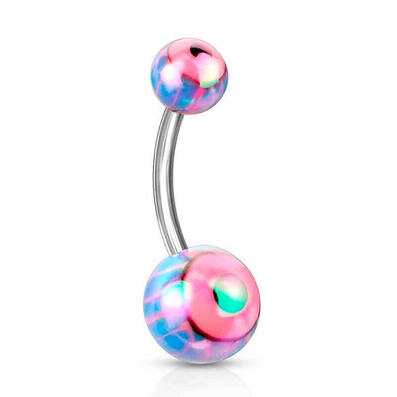 Bauchnabelpiercing Augen metallbeschichtet violett