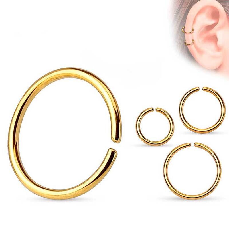 Continuous-Ring aus Chirurgenstahl vergoldet