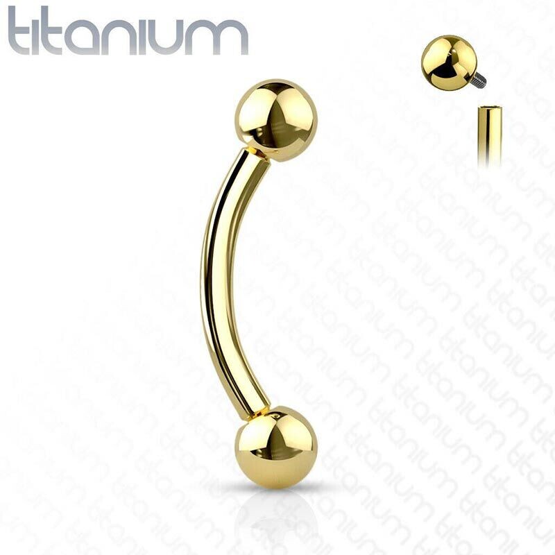 Banane aus Titan G23 vergoldet
