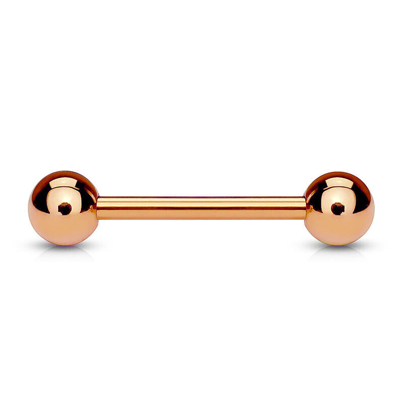 Zungenpiercing aus Chirurgenstahl 316L rosegold