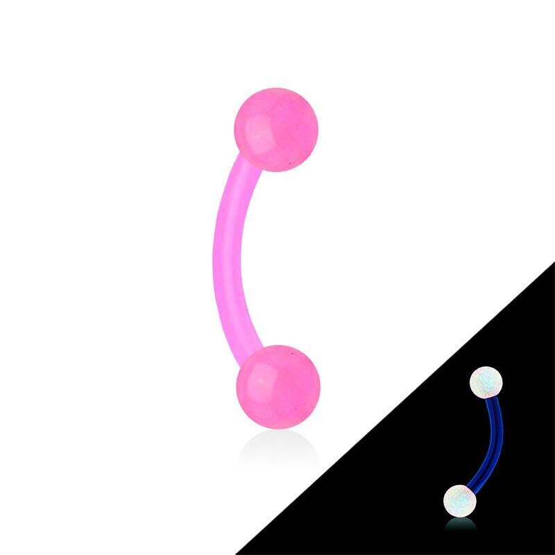 Banane aus Acryl glow-in-the-dark pink