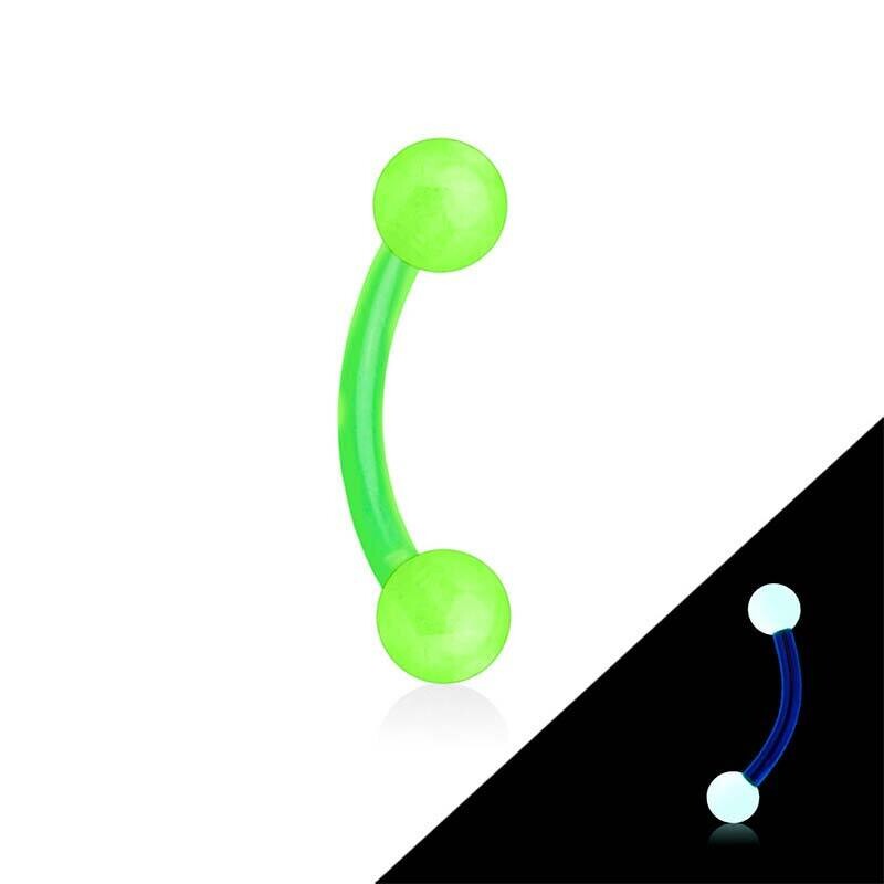 Banane aus Acryl glow-in-the-dark grün
