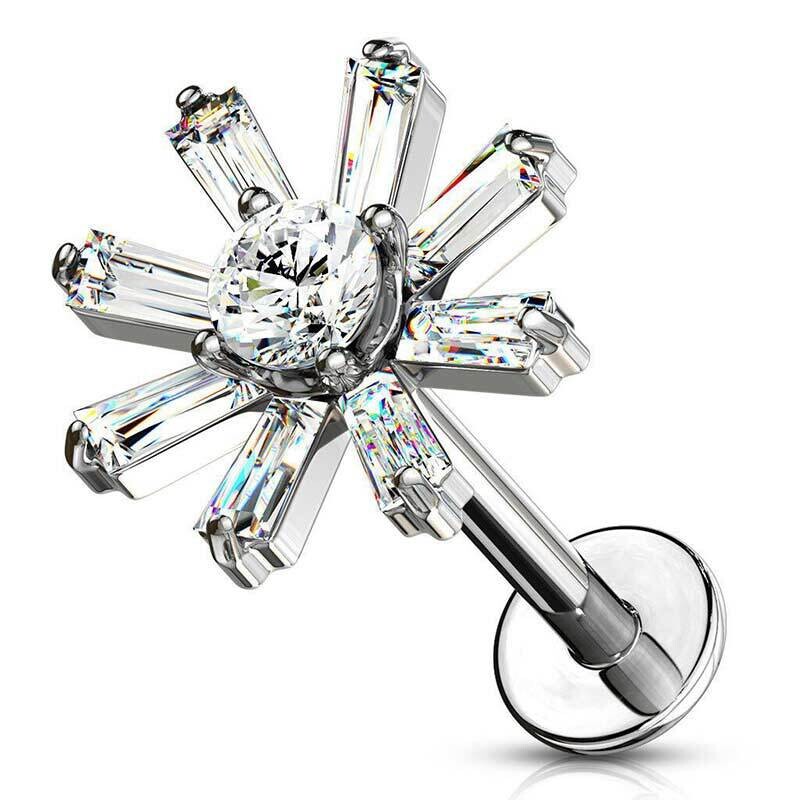 Labret Kristallblütenblätter weiss