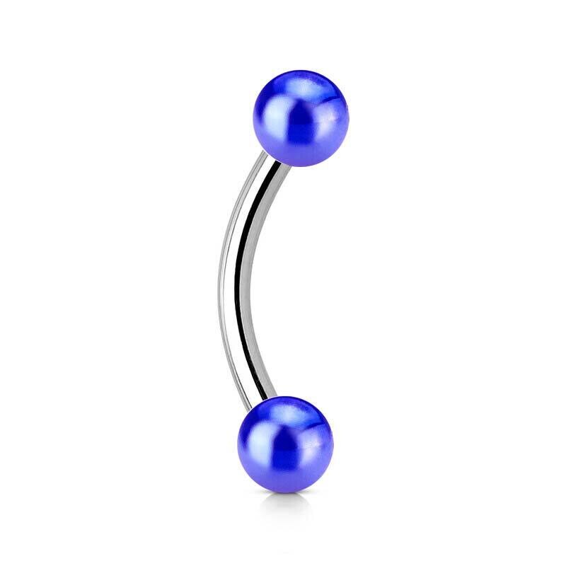 Banane mit Kugeln metallbeschichtet blau