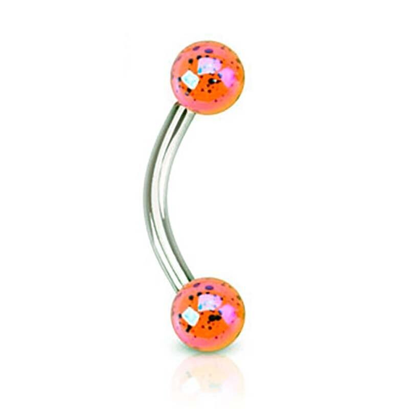 Banane mit Kugeln gesprenkelt orange