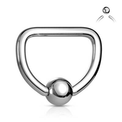 Ball Closure-Ring D-Form silber
