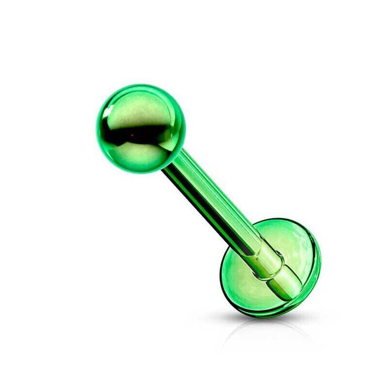 Labret Titanbeschichtet grün