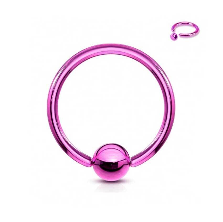 Ball Closure Ring aus Chirurgenstahl 316L pink