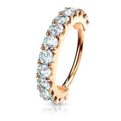 Piercing Ring Kristallbogen rosegold