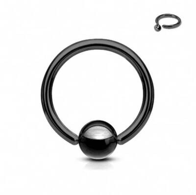 Ball Closure Ring aus Chirurgenstahl 316L schwarz
