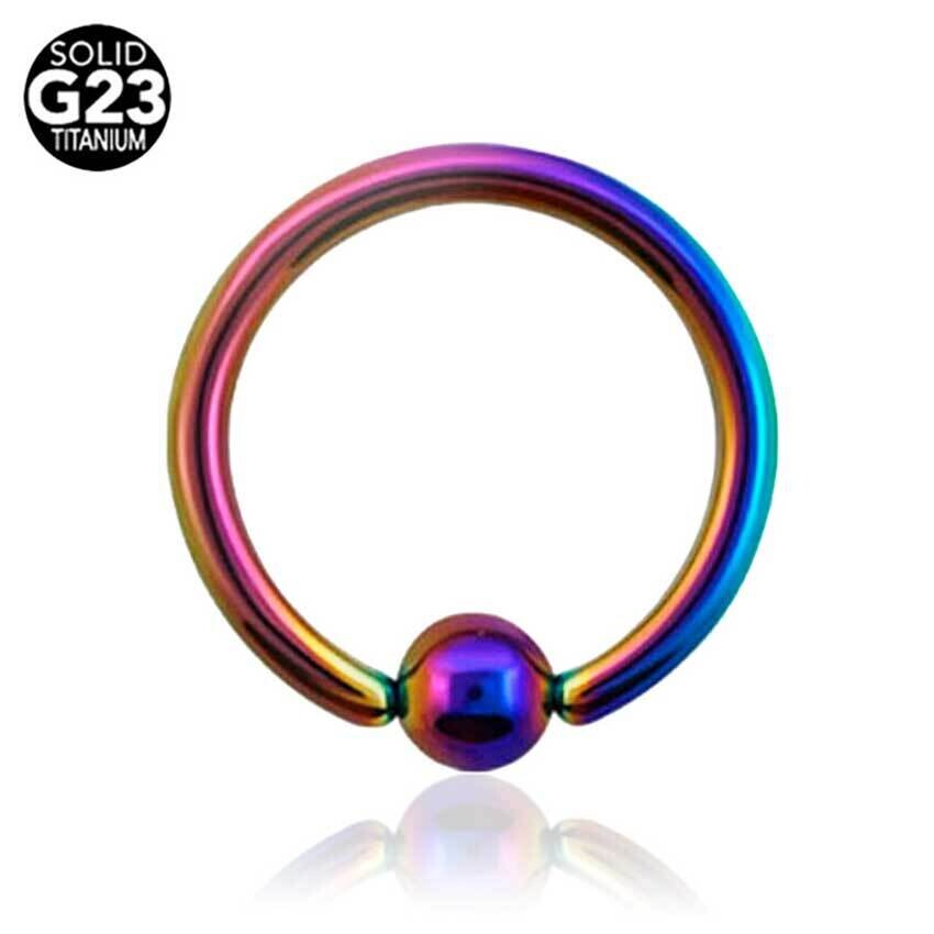 Ball Closure Ring aus Titan G23 Farbig