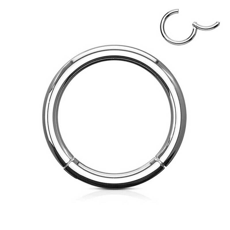 Segmentring aus Titan klappbar, silberne Farbe