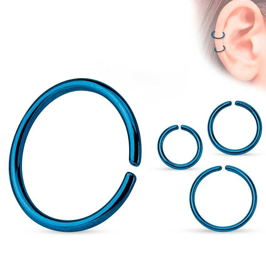 Continuous-Ring aus Chirurgenstahl blau