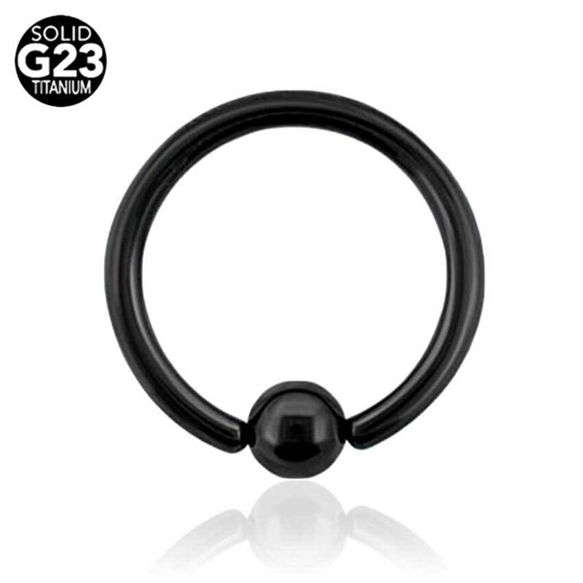 Ball Closure Ring aus Titan G23 schwarz