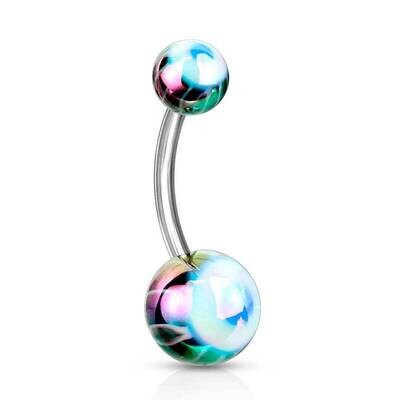 Bauchnabelpiercing Augen metallbeschichtet farbig