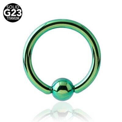 Ball Closure Ring aus Titan G23 grün