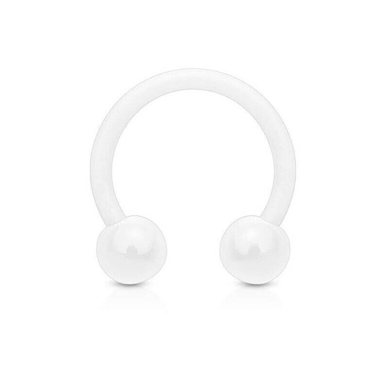 Circular Barbell aus Acryl weiss