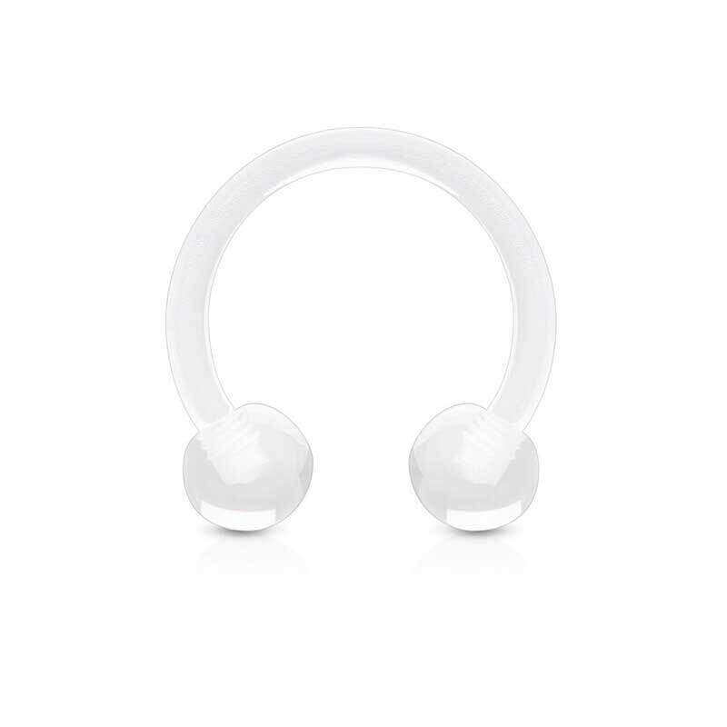 Circular Barbell aus Acryl transparent