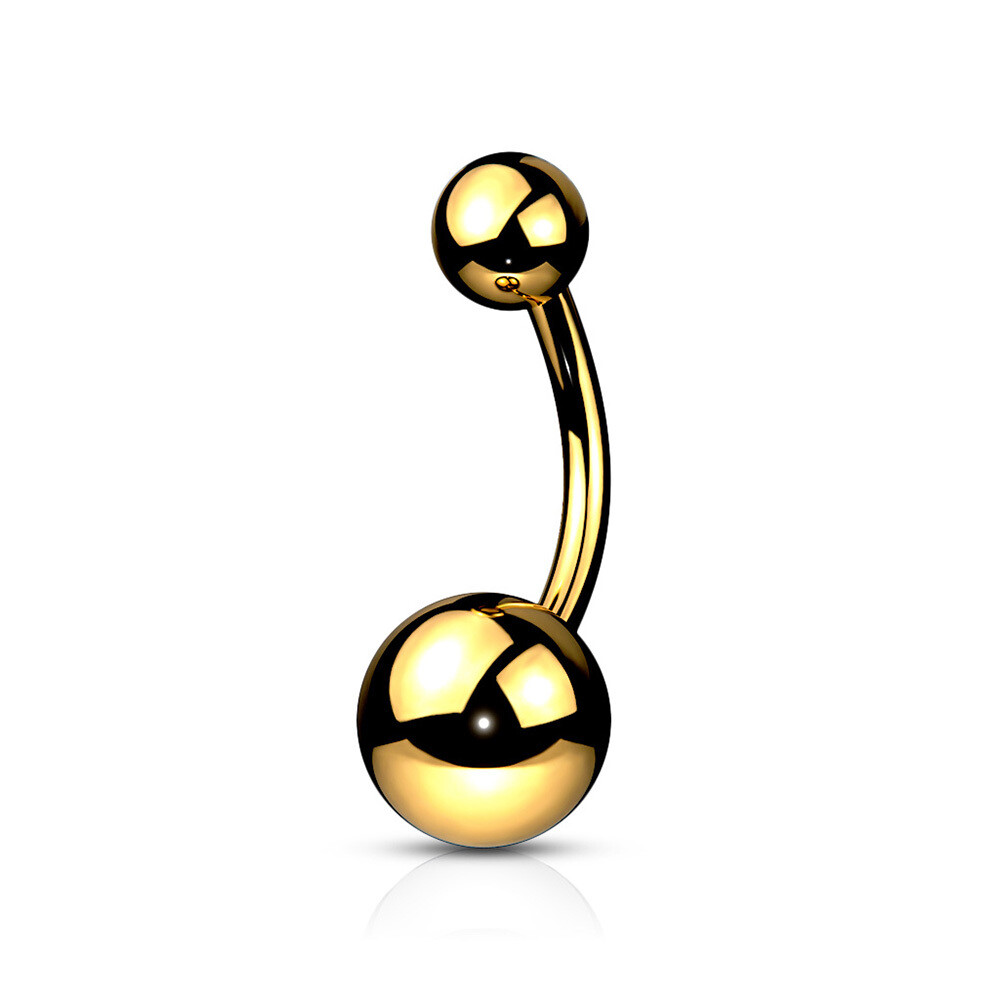 Bauchnabelpiercing aus ASTM F-136 vergoldet