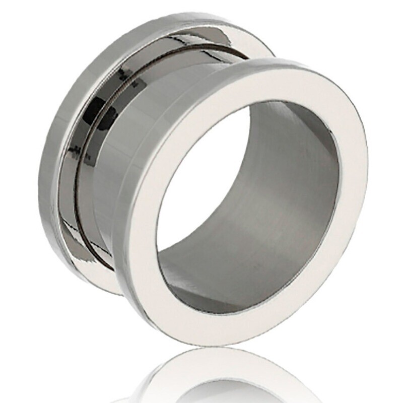 Flesh Tunnel aus Chirurgenstahl 316L Silber