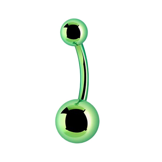 Bauchnabelpiercing Titan eloxiert grün