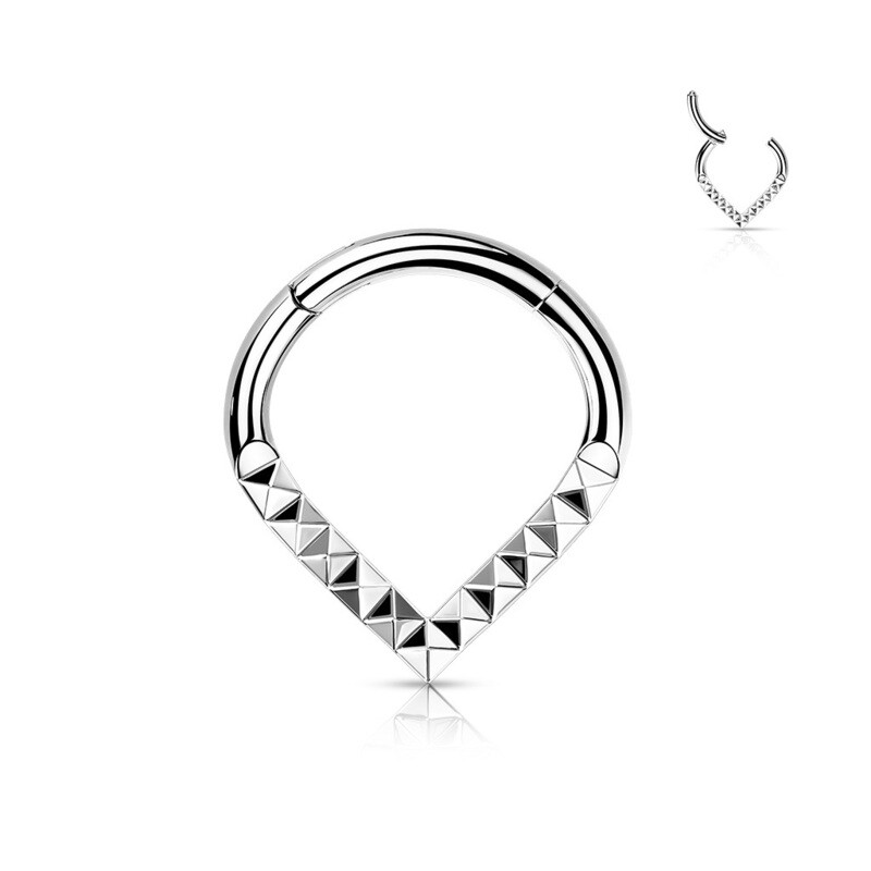 Segmentring in Schnabelform silber