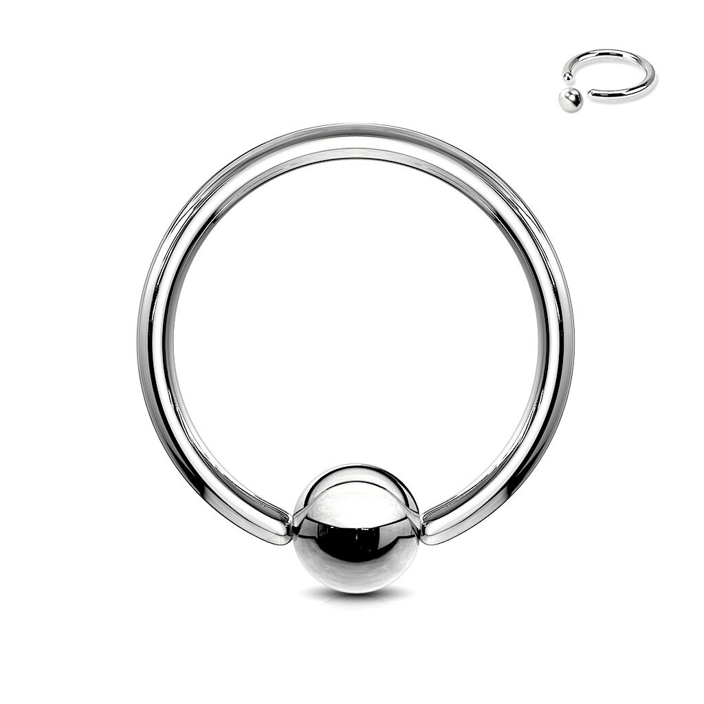 Ball Closure Ring aus Chirurgenstahl 316L silber